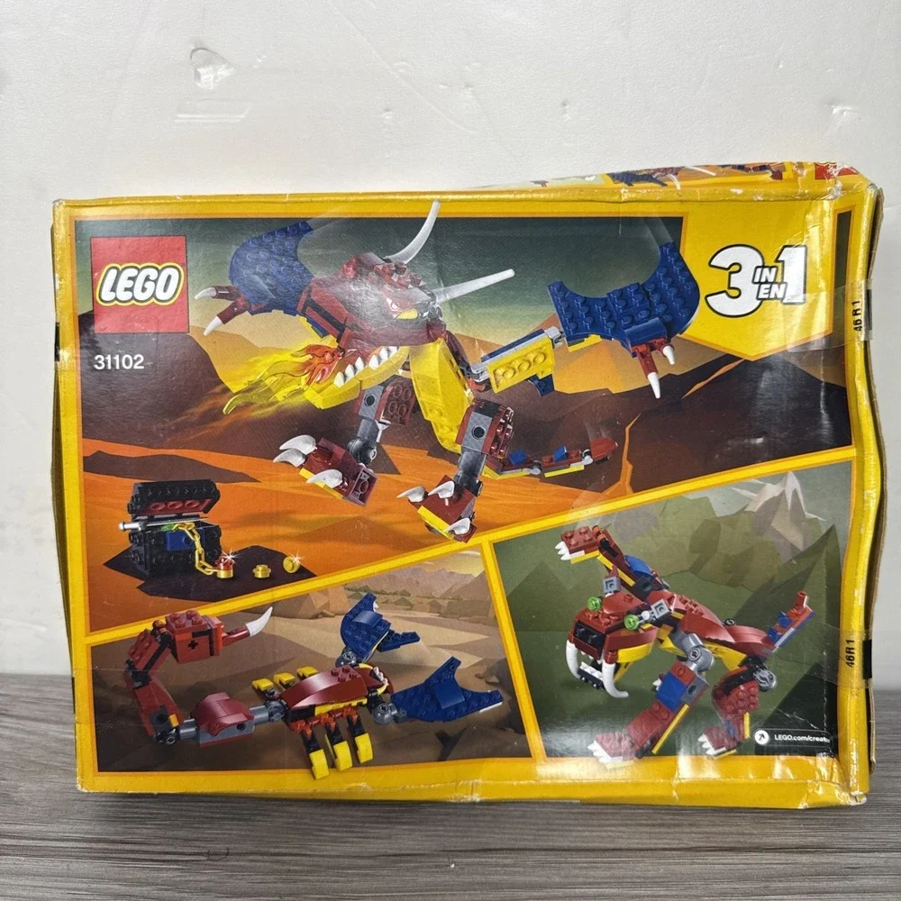 LEGO Creator 3 in 1 Fire Dragon 31102 New Sealed Retired Set 234 Pcs